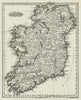 Historic Map : Ireland, Malte-Brun, 1828, Vintage Wall Art