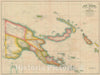Historic Map : New Guniea under Australian Mandate, Robinson, 1930, Vintage Wall Art