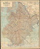 Historic Map : Map of The Borough of Brooklyn Engraved for The Brooklyn Daily Eagle, 1898, Vintage Wall Art