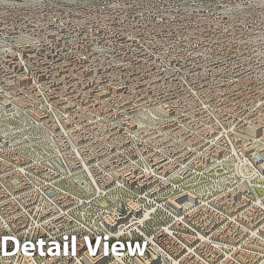 Historic Map : Bird's Eye View Olsen Pictorial Bird's Eye View Map of ...