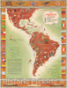 Historic Map : Pictorial Map of The Americas, 1949, Vintage Wall Art