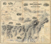 Historic Map : The White Mountains in New Hampshire, Boardman, 1859, Vintage Wall Art