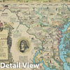Historic Map : Pictorial Maryland, Tunis, 1931, Vintage Wall Art