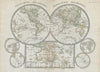 Historic Map : The World, Stieler Hemisphere, 1862, Vintage Wall Art