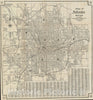 Historic Map : Plan of Atlanta, Georgia, Lester Book, 1924, Vintage Wall Art