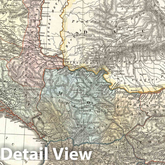 Historic Map : The Balkans, Spruner, 1865, Vintage Wall Art