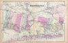 Historic Map : Brookhaven and Fire Island, Long Island, New York, Beers, 1873, Vintage Wall Art