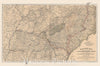Historic Map : The Marches of General Sherman during The American Civil War, Kossak, 1865, Vintage Wall Art