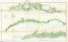 Historic Map : Nautical Chart The Coast of Georgia and South Carolina, U.S. Coast Survey, 1860, Vintage Wall Art