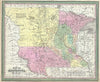 Historic Map : Minnesota and Dakota, Mitchell, 1854, Vintage Wall Art