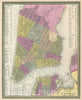 Historic Map : New York City, Mitchell, 1854, Vintage Wall Art