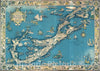 Historic Map : Pictorial Bermuda "Bermuda Islands", Shurtleff, 1930, Vintage Wall Art