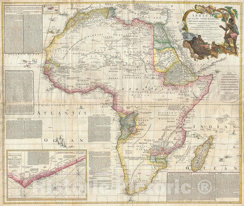 Historic Map : Africa, Boulton and Anville, 1794, Vintage Wall Art