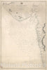 Historic Map : Nautical Chart Gujarati Coast and Mumbai "Bombay", 1863, Vintage Wall Art