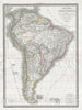 Historic Map : South America, Lapie, 1829, Vintage Wall Art