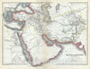 Historic Map : The Empire of Alexander The Great, Hughes, 1867, Vintage Wall Art