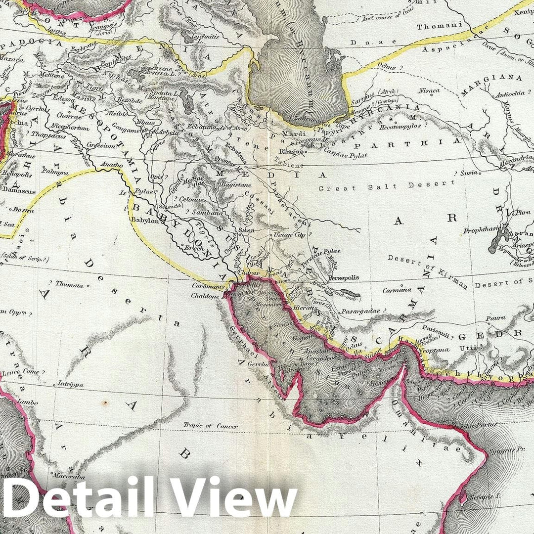 Historic Map : The Empire of Alexander The Great, Hughes, 1867, Vintage Wall Art