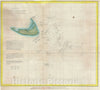 Historic Map : Nautical Chart Nantucket, Massachusetts, U.S. Coast Survey, 1852, Vintage Wall Art