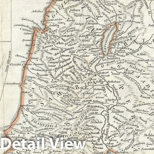 Historic Map : Palestine, Israel or The Holy Land during Ancient Times, Anville, 1750, Vintage Wall Art