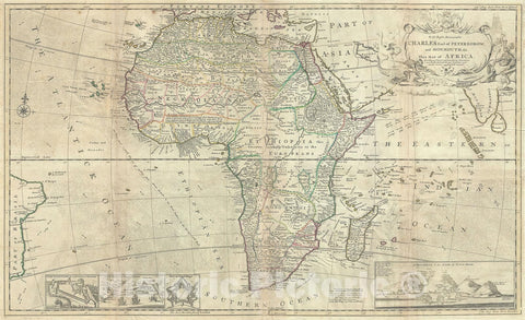Historic Map : Africa, Herman Moll, 1732, Vintage Wall Art
