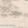 Historic Map : The West Indies, BraArtd, 1846, Vintage Wall Art