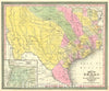 Historic Map : Texas at Annexation, Williams - Mitchell, 1846, Vintage Wall Art