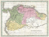 Historic Map : Colombia, Venezuela, Ecuador and Guyana, BraArtd, 1835, Vintage Wall Art