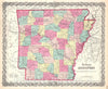 Historic Map : Arkansas, Colton, 1859, Vintage Wall Art