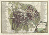 Historic Map : Plan of The City of Berlin, Germany, Stockdale, 1800, Vintage Wall Art