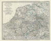 Historic Map : Holland, Belgium and Northwestern Germany, Stieler, 1873, Vintage Wall Art