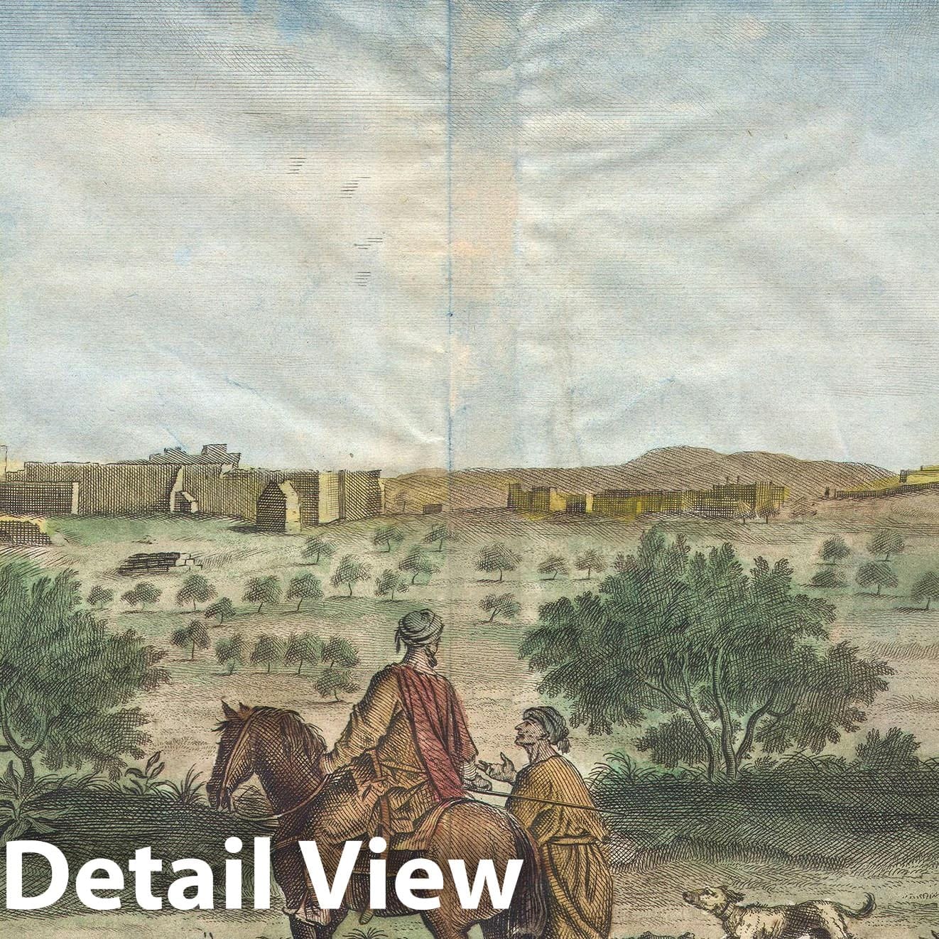 Historic Map : View of Bethlehem, Palestine 