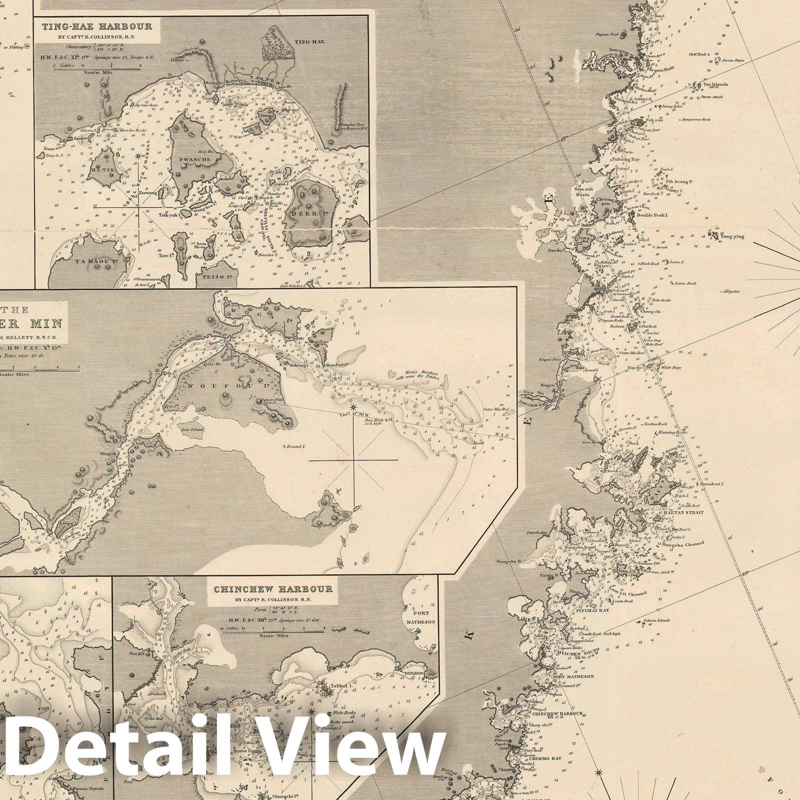 Historic Map : Nautical Chart The Coast of China 