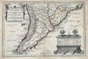 Historic Map : Southern South America "Paraguay, Chile, Argentina", De Fer, 1702, Vintage Wall Art
