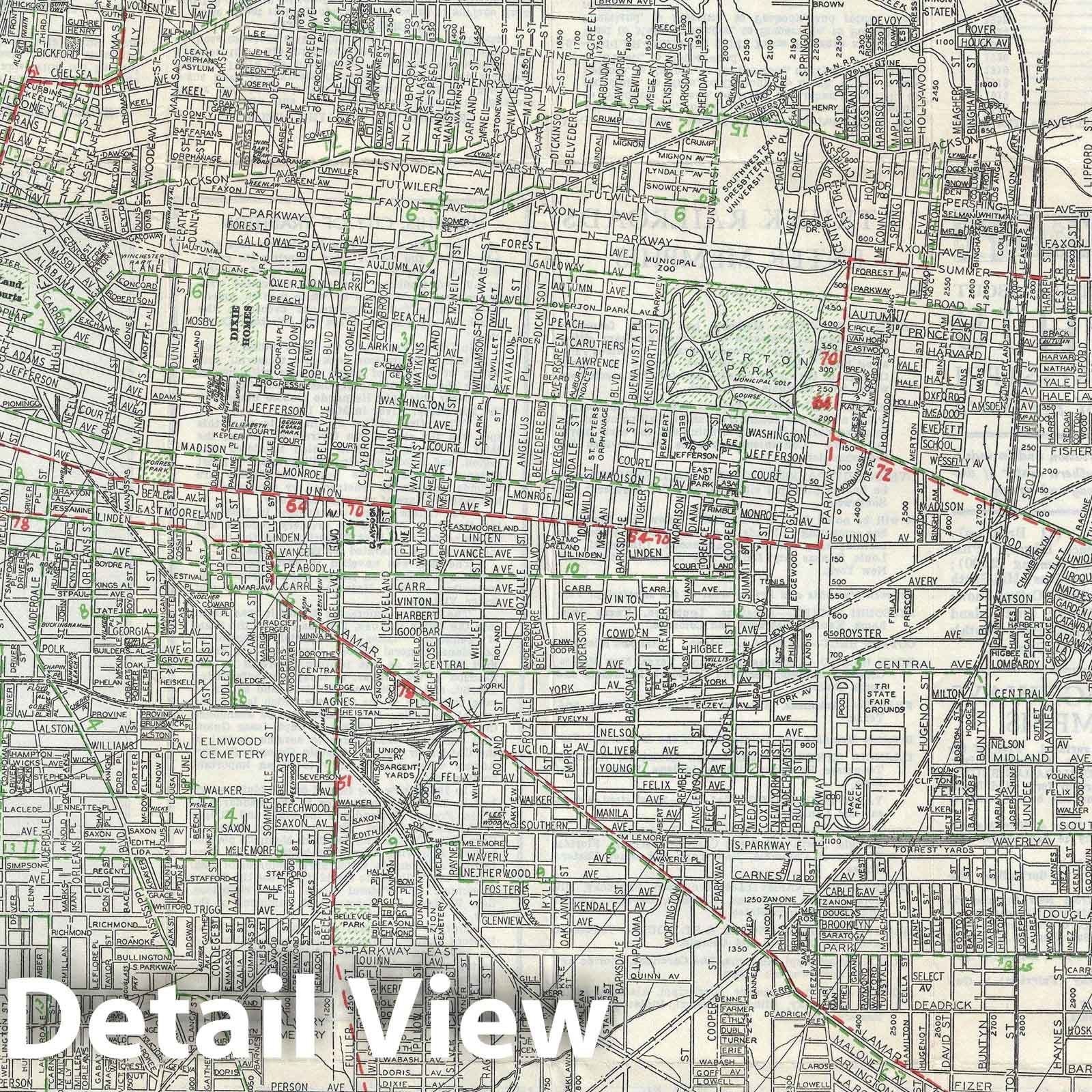 Historic Map : Plan of Memphis Chamber of Commerce City Map or Plan of Memphis, Tennessee, 1939, Vintage Wall Art