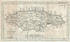 Historic Map : Jamaica "West Indies", Franz Pluth, 1822, Vintage Wall Art