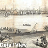 Historic Map : New York City from Governors Island, Valentine, 1860, Vintage Wall Art