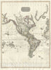 Historic Map : North America and South America, Pinkerton, 1812, Vintage Wall Art