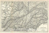 Historic Map : The Hindu Kush Mountains "Pakistan, Afghanistan", Stanford, 1879, Vintage Wall Art