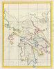 Historic Map : Greece in Antiquity, Manuscript, 1823, Vintage Wall Art