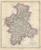 Historic Map : The Coimbarote District, Tamil Nadu, India, Pharoah, 1854, Vintage Wall Art