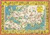 Historic Map : Alice York and Edy-Legrand Pictorial Map of Europe and Asia, 1930, Vintage Wall Art
