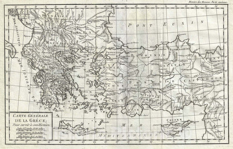 Historic Map : Greece, Turkey, Macedonia and The Balkans, Delsile de Sales, 1782, Vintage Wall Art
