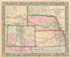 Historic Map : Kansas, Nebraska, Colorado, and Idaho, Mitchell, 1863, Vintage Wall Art