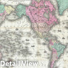 Historic Map : The World on Mercator's Projection "Pocket Map", Colton, 1859, Vintage Wall Art
