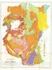 Historic Map : Geological Survey Geological Map of East Africa "Kenya, Uganda, Tanzania", 1954, Vintage Wall Art