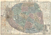 Historic Map : Paris France, Lallemand, 1889, Vintage Wall Art