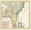 Historic Map : Florida, Georgia, and Carolina, Vaugondy, 1749, Vintage Wall Art