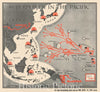 Historic Map : American Progress in The Pacific War During WWII, Chapin, 1944, Vintage Wall Art
