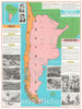 Historic Map : Argentina and Chile, 1968, Vintage Wall Art