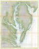 Historic Map : The Chesapeake Bay and Delaware Bay, U.S. Coast Survey, 1866 v2, Vintage Wall Art
